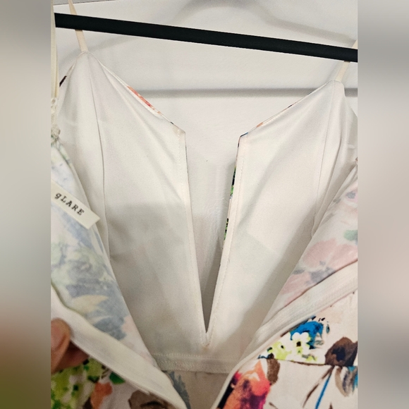 gLARE Multicolored Floral Plunging V Neck Dress - Picture 7 of 16